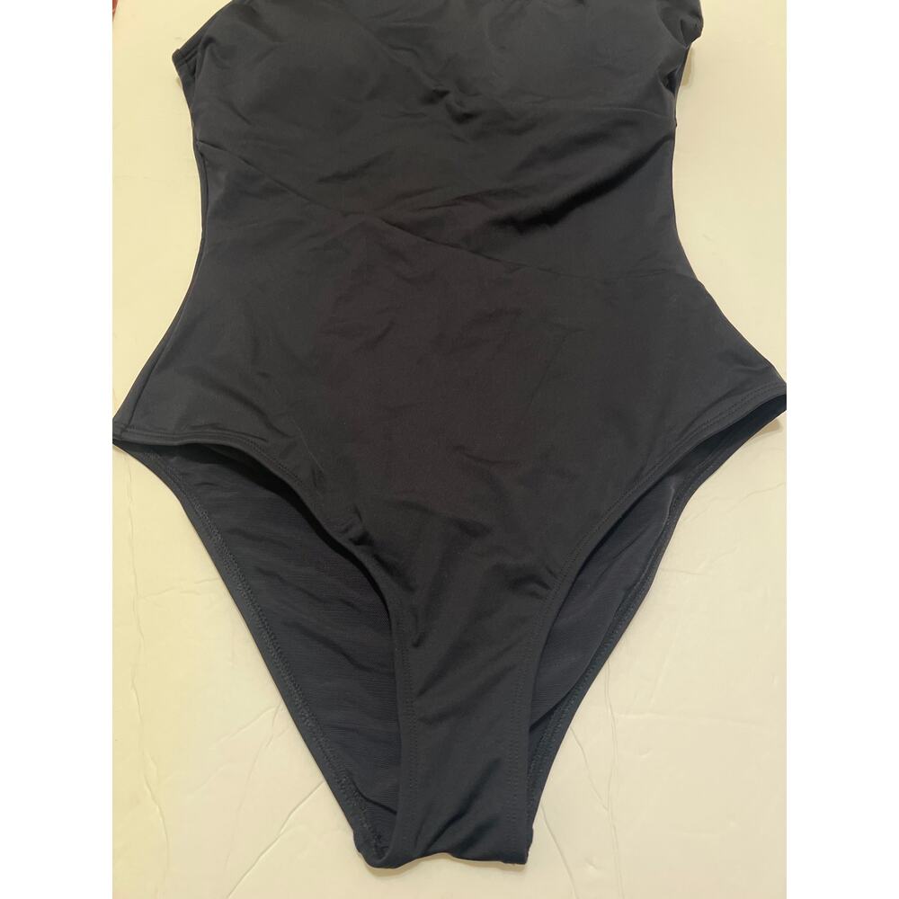 Reverie Land One Shoulder Slim & Sculpt One Piece Swimsuit Black NWT Size M - Picture 4 of 9